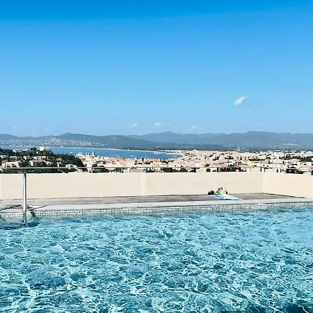 公寓 Tres Bel -residence Avec Piscine Sur Le Toit Et Vue Panoramique Saint-Raphaël